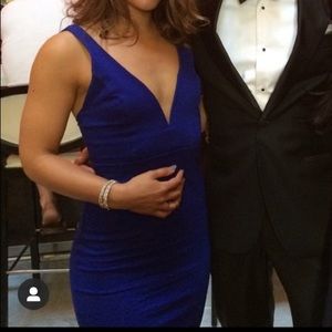 Nasty gal bodycon midi dress plunge neckline